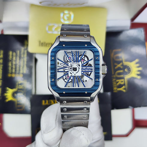 CA-Montre Skeleton Santos de Cartier