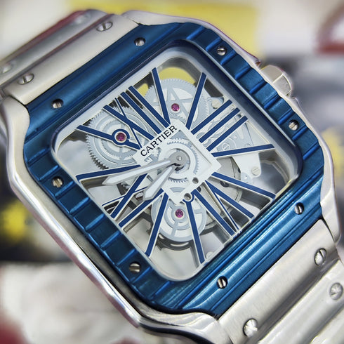 CA-Montre Skeleton Santos de Cartier