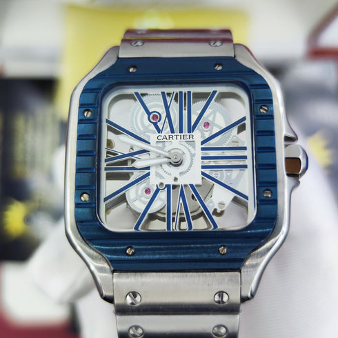 CA-Montre Skeleton Santos de Cartier