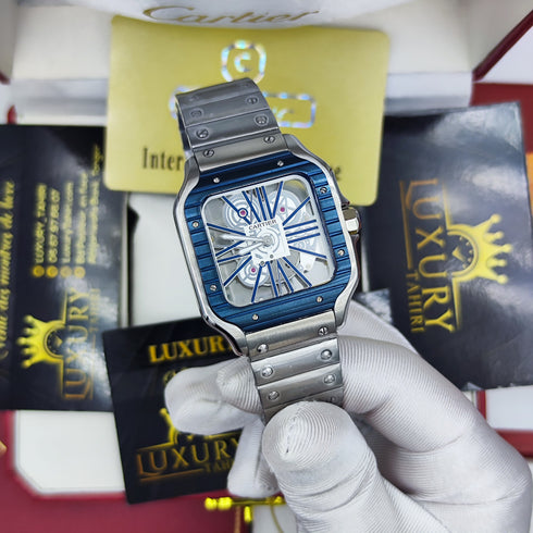 CA-Montre Skeleton Santos de Cartier