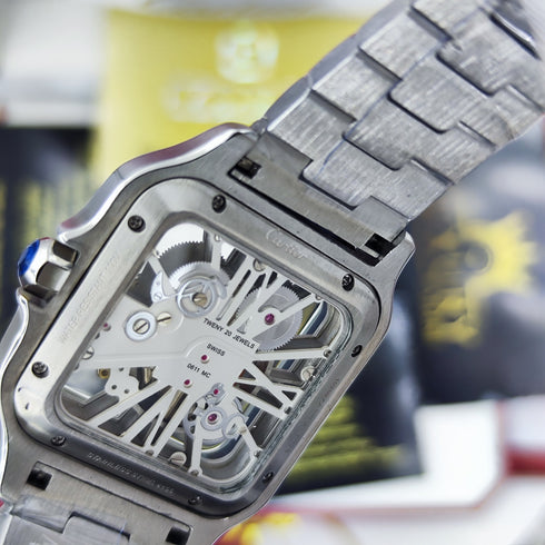 CA-Montre squelette Santos de Cartier