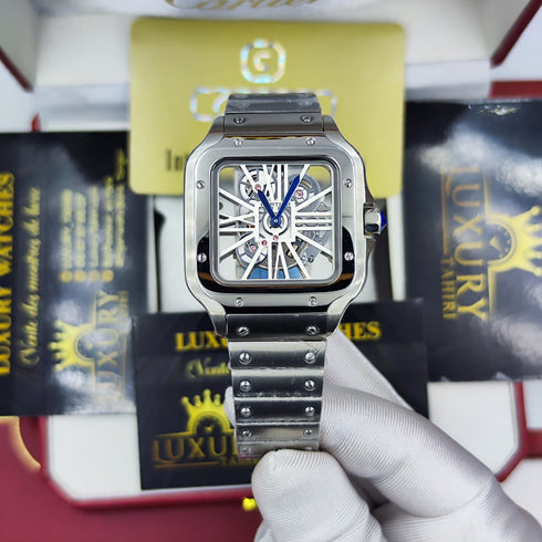 CA-Montre Skeleton Santos De Cartier