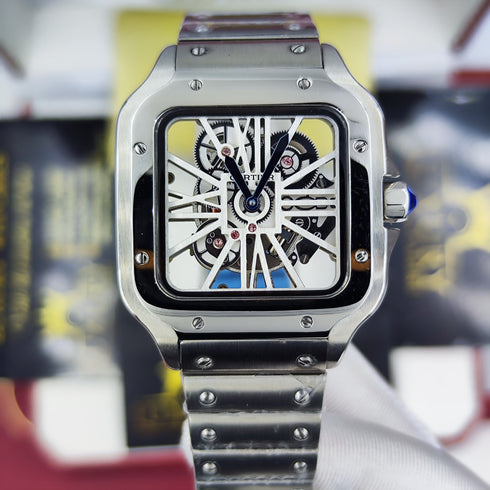 CA-Montre Skeleton Santos De Cartier