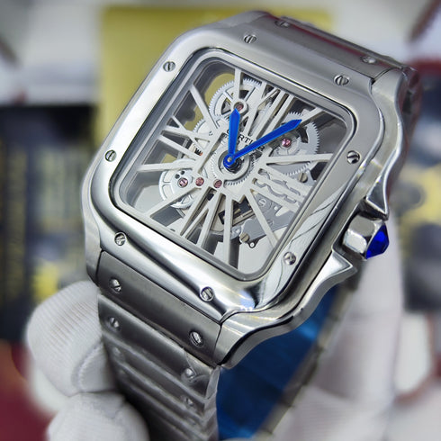 CA-Montre Skeleton Santos De Cartier