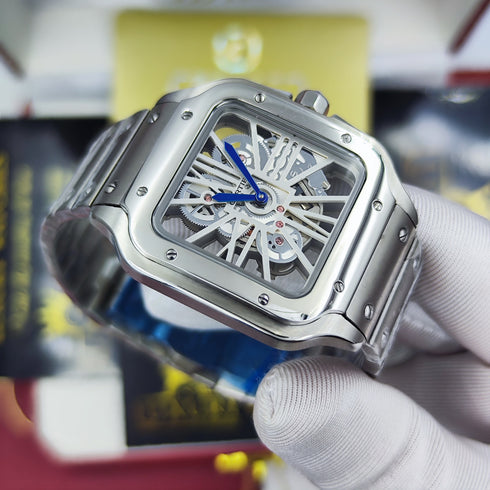 CA-Montre Skeleton Santos De Cartier