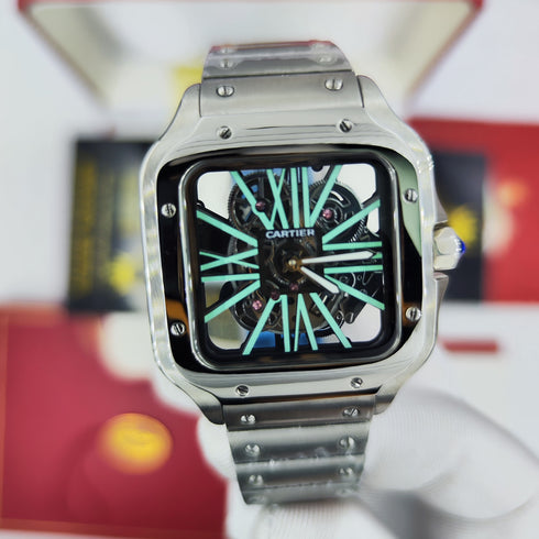 CA-Montre squelette Santos de Cartier