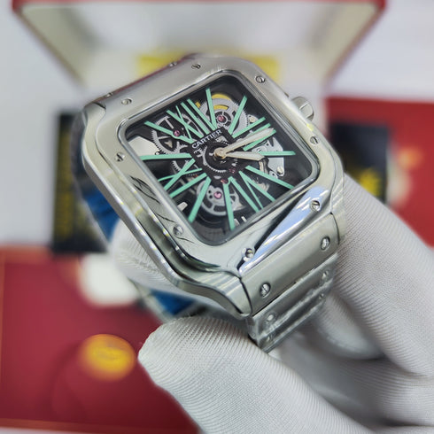 CA-Montre squelette Santos de Cartier