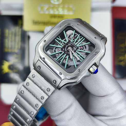 CA-Montre squelette Santos de Cartier