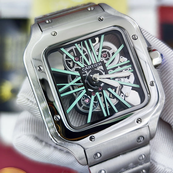 CA-Montre squelette Santos de Cartier