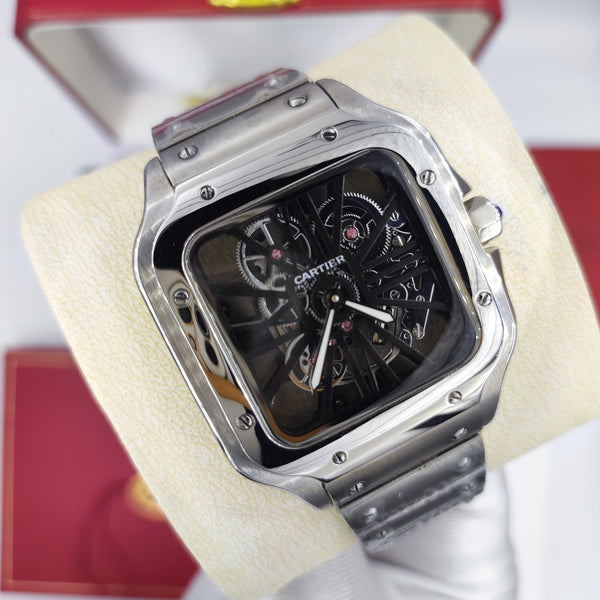 CA-Montre squelette Santos de Cartier