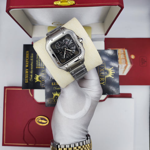 CA-Montre squelette Santos de Cartier
