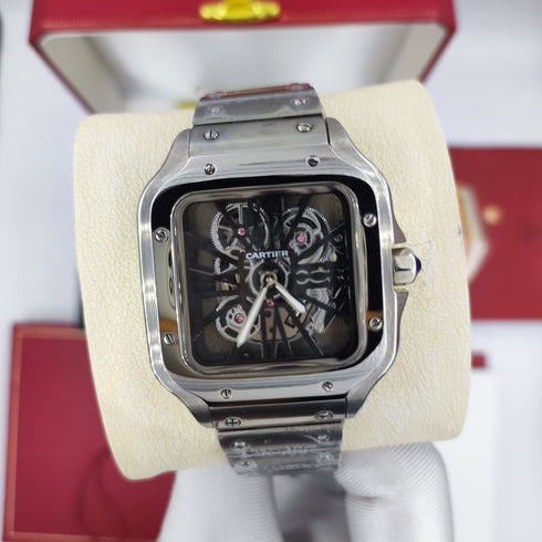 CA-Montre squelette Santos de Cartier