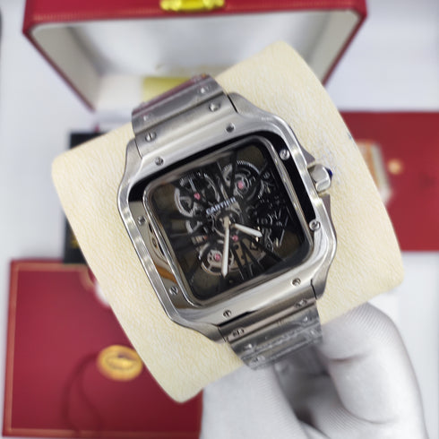 CA-Montre squelette Santos de Cartier