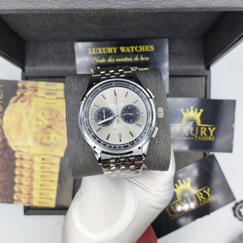 BR-Breitling Chronomat Argenté