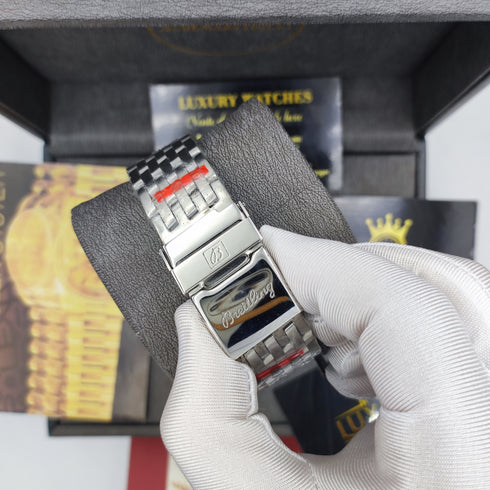 BR-Breitling Chronomat Argenté
