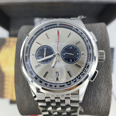 BR-Breitling Chronomat Argenté
