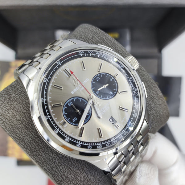 BR-Breitling Chronomat Argenté
