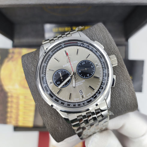 BR-Breitling Chronomat Argenté