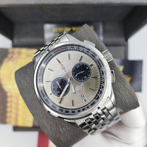 BR-Breitling Chronomat Argenté