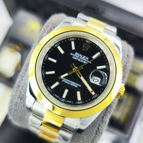 RX-Datejust Black Dial Gold & Steel 41mm