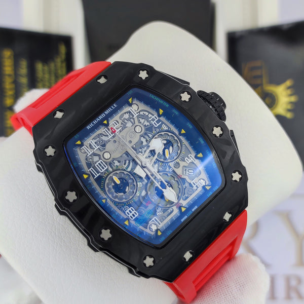 RM-Richard mill RM011 Noir-rouge Hommes