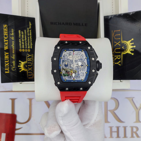 RM-Richard mill RM011 Noir-rouge Hommes