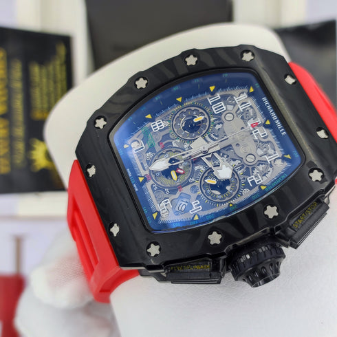 RM-Richard mill RM011 Noir-rouge Hommes