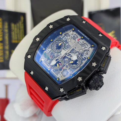 RM-Richard mill RM011 Noir-rouge Hommes