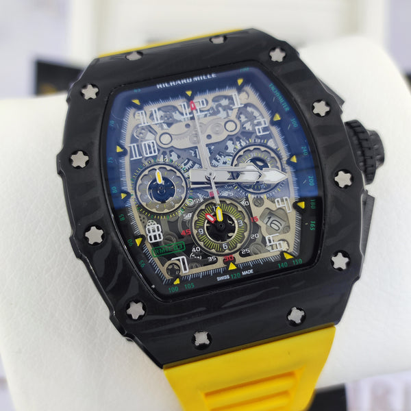 RM-Richard mill RM011 Noir-jaune Hommes