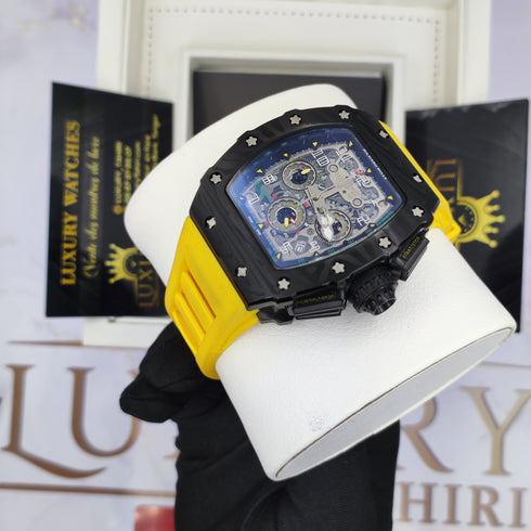 RM-Richard mill RM011 Noir-jaune Hommes