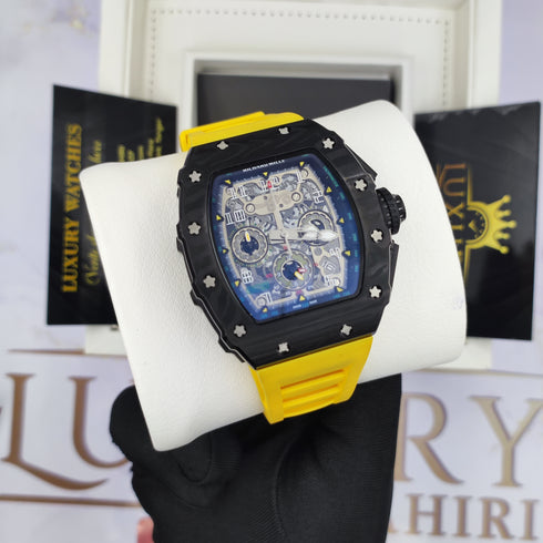 RM-Richard mill RM011 Noir-jaune Hommes