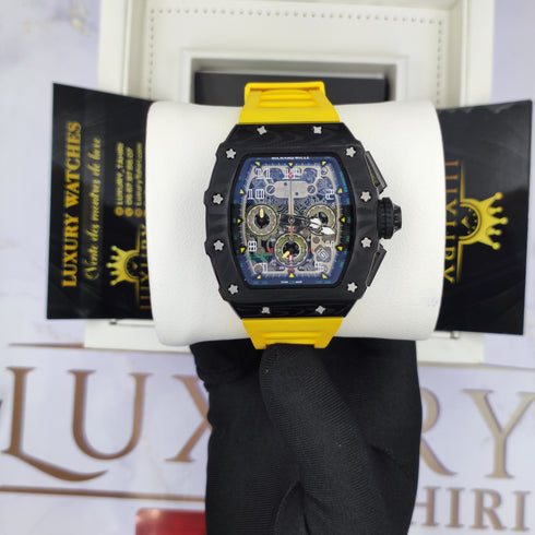 RM-Richard mill RM011 Noir-jaune Hommes