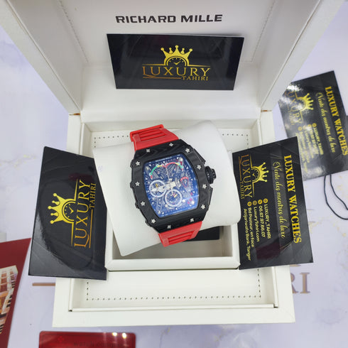 RM-Richard mill RM011 Noir-rouge Hommes