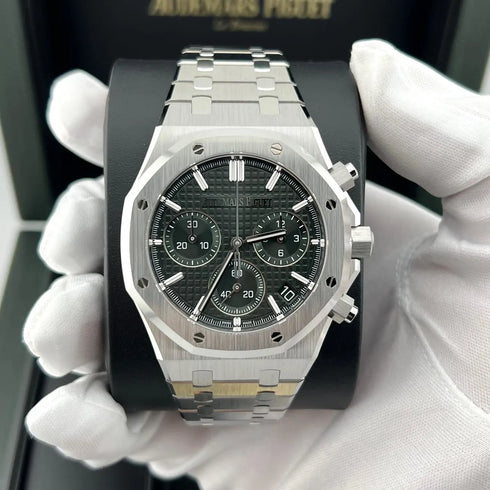 AP-2023 Audemars Piguet Royal Oak Chronograph 41 Steel / Green / Bracelet