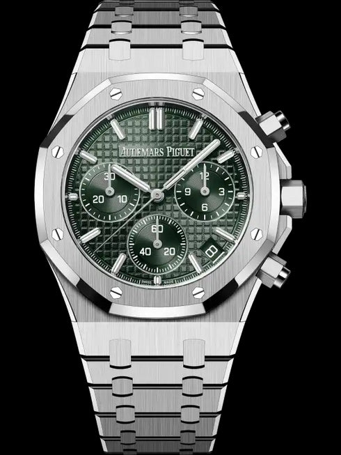 AP-2023 Audemars Piguet Royal Oak Chronograph 41 Steel / Green / Bracelet